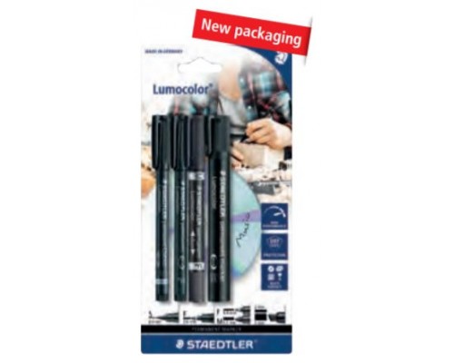 BLISTER 4 LUMOCOLOR PERMANENT 60 BK, SURTIDO STAEDTLER 60 BK (Espera 4 dias)